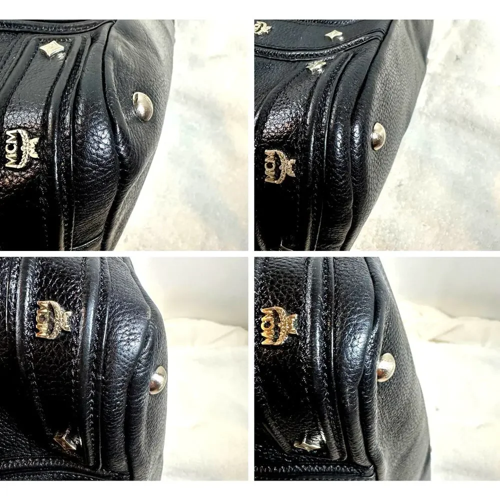 MCM black leather